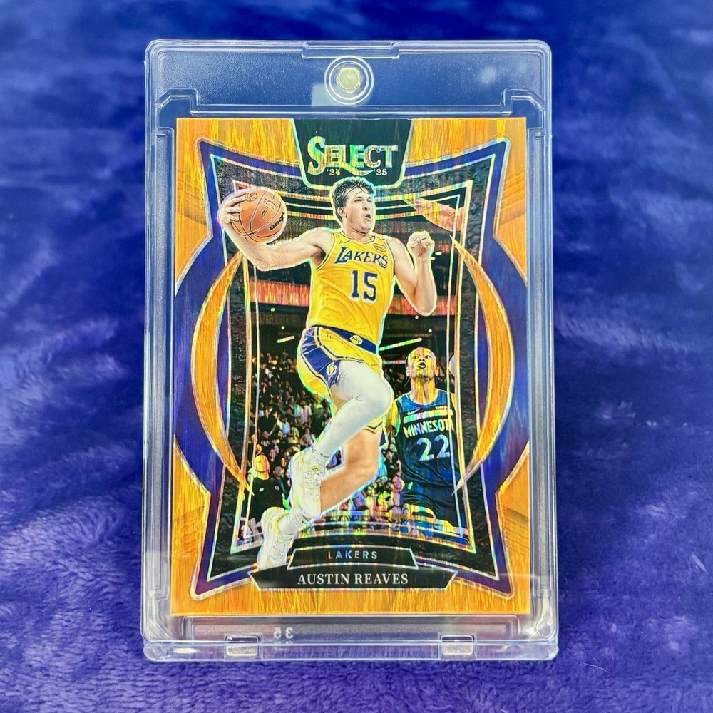Panini 2024-25 Select Austin Reaves Lakers #40 Concourse Orange Flash Prizm